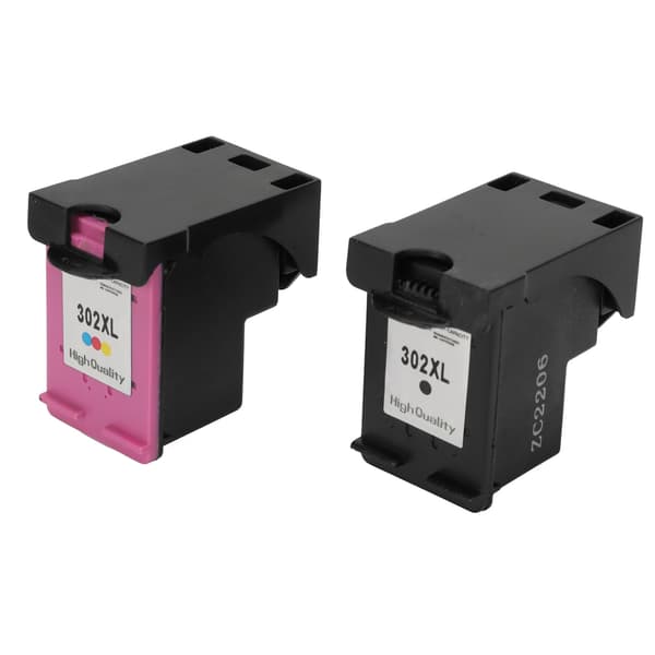 2 pcs 302XL Ink Cartridge High Density Sponge Durable ABS Compatible with HP Envy Officejet Printers