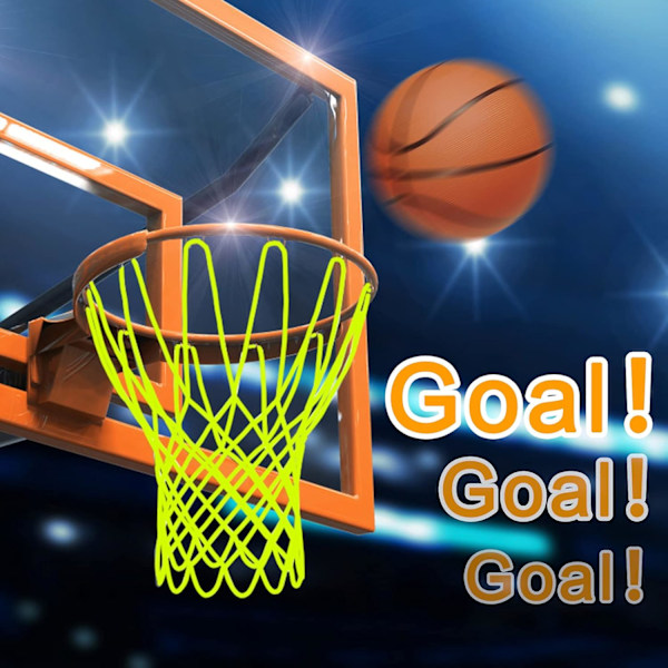 Lysende basketballnett, nattlys basketballnett lysende utendørs bærbar solenergi sports nylon