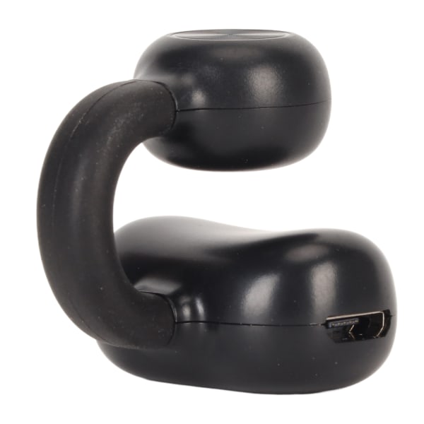 Øreklips Bluetooth-hovedtelefon HiFi støjreduktion genopladelig enkelt øreklips på trådløs øretelefon til sport sort