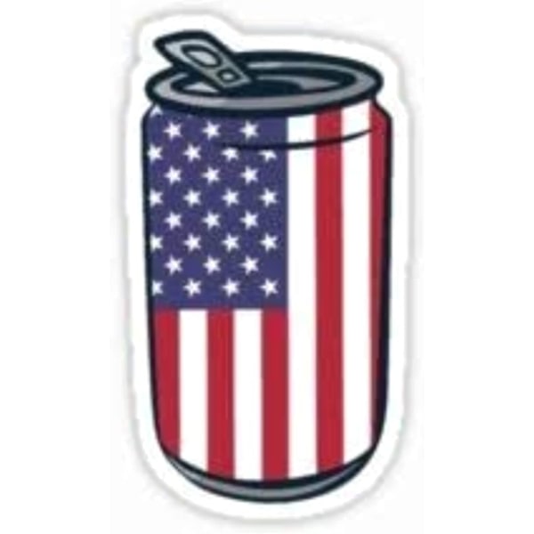 Amerikansk Flag Sticker USA Kan, 3,5 tommer, Merica Sjov Køleskabs Sticker, Køleskab, Laptop, Bil, Man Cave