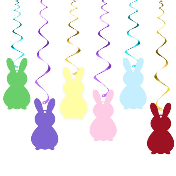 Påskharefest Lärardekoration Macaron Hare Banner (Specifikationer: 10 st)