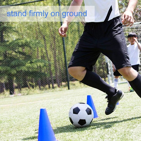 Treningskjegler fotball, fotballkjegler for trening 10 stk trenings trafikkjegler fot BLUE