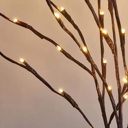 Sett med 3 utendørs og innendørs lystrær 60LEDs vanntette lysgrener 76CM