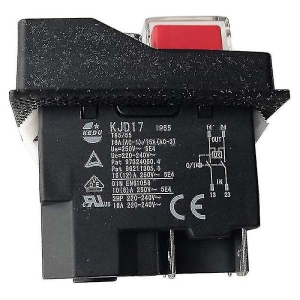 Elektromagnetiske Kontakter Trykknapkontakt Til Haveredskaber Kjd17 220v 4 Ben Terminaler