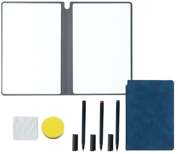 New A5 Whiteboard, Reusable Foldable Whiteboard Notebook for Business, Office, School and Home Blue blue
