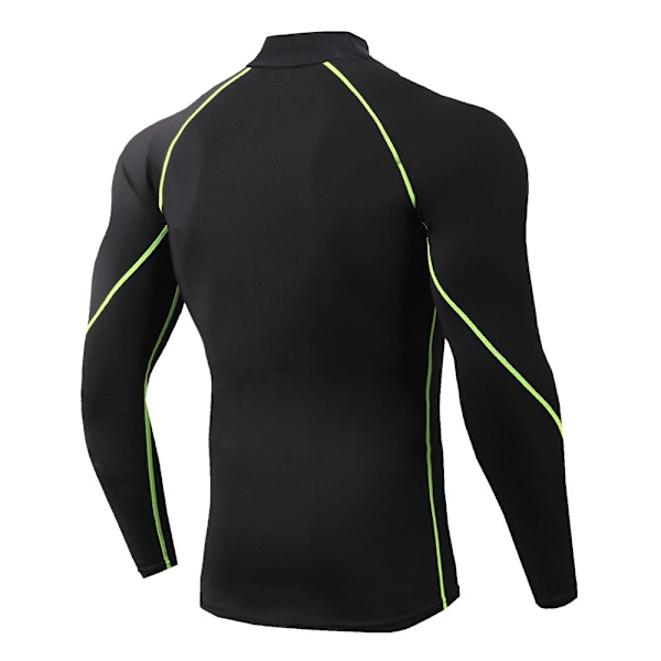 Atletisk langermet skjorte for menn svart{EE} black XL