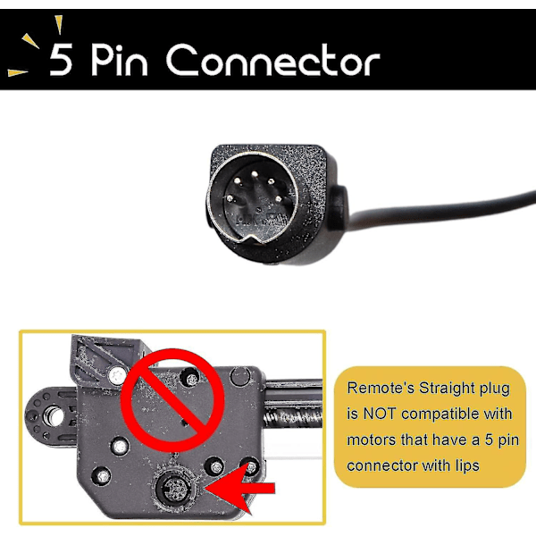 6-knapps fjernkontroll for lenestoler 5-pins heisstol håndkontroll håndkontroll for elektriske møbler Ty