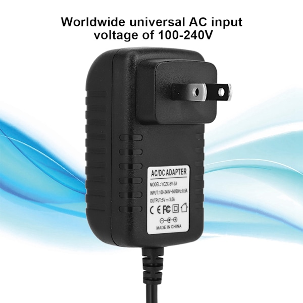 5V 3A AC/DC Micro USB Strømadapter for Raspberry Pi 3B+