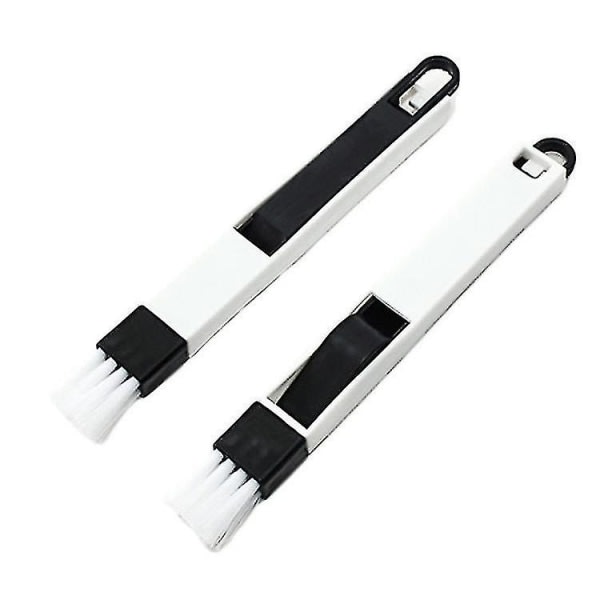 Set of 2 2 in 1 cleaning brushes for window crevices, small ventilation crevices, keyboard cleaning, mini shovel and brushes