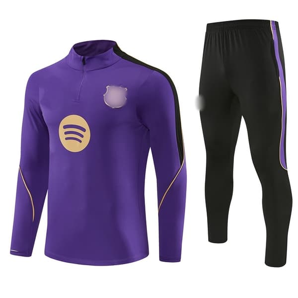 Langærmet træningsdragt med halv lynlås Black [Player Version] XL