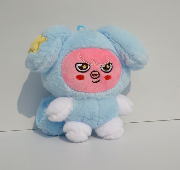 Stray Kids Run It -pehmoleluavainperä Leeknow SKZ White Rabbit TASY Doll 13-15cm