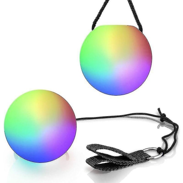 Led Poi Ball Swirling Light Rave Toy (set med 2) Färgskiftande Poi Balls