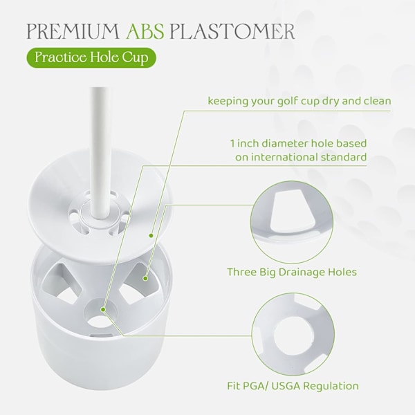 9 stk. golfhul kop øvelse putting green hul kopper ABS plastik golf