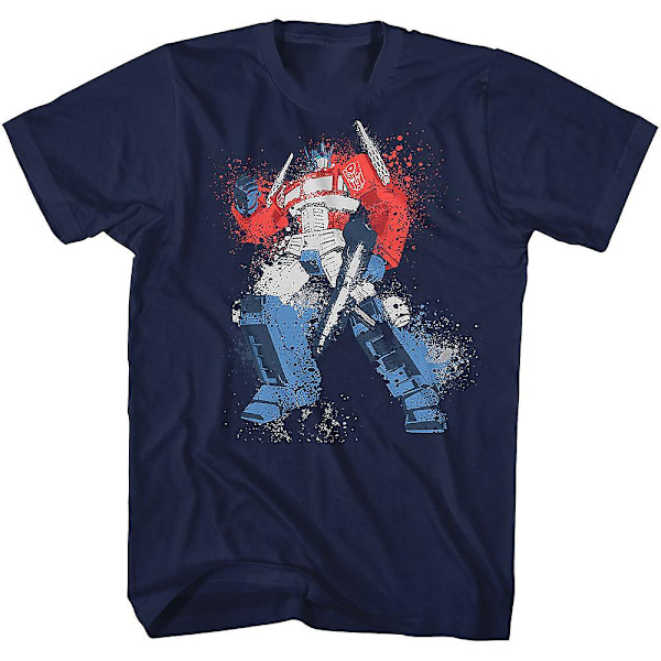 Optimus Prime Maling Sprøjte Transformers T-Shirt S