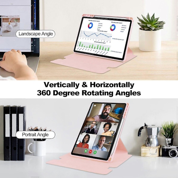 Etui til Lenovo Tab M11/Xiaoxin Pad 11 2024 PU+Akryl Nettbrett Stativdeksel med Bluetooth Tastatur Flerfarget Multicolor Style F