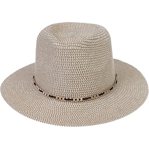 Sommer Stråhat, Bredskygget Sammenfoldelig Dame & Herre, One Size, Strandhat{ee] B beige + khaki