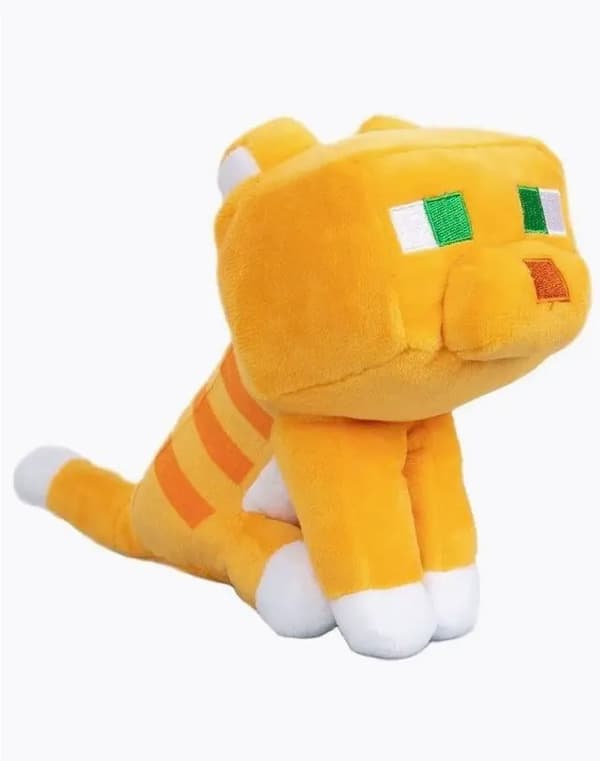 Minecraft pehmolelu raidallinen kissa, keltainen, 23 cm Cat