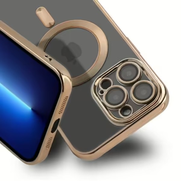 Luksuriøst Mobilskall med Magsafe iPhone 13 Pro Max - Gull