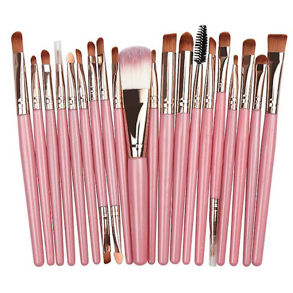 CASA Øjenmakeup Børstesæt - 20 Pak Lilla Purple little