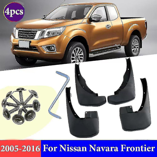 Högkvalitativa stänkskydd för Nissan Navara Frontier Brute D40 2005~2016 Biltillbehör Stänkskärmar Auto Reservdelar Llwl