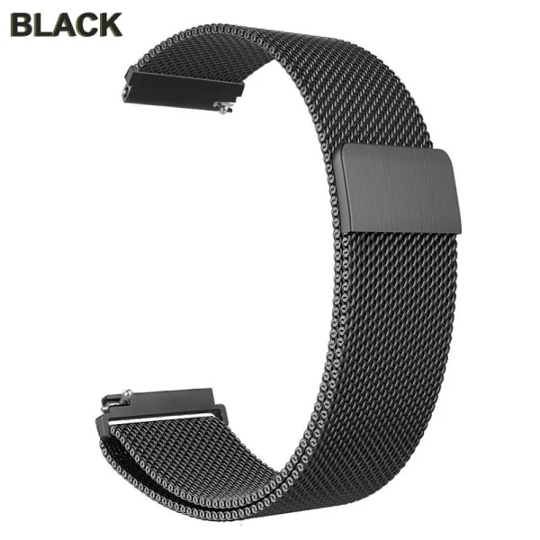 Metallrem för Fitbit Versa 2 3 4 Lite Sense Band Handled Milanese Sense 2 Ersättningsmagnetslinga Armband Fit Bit Watchband Black