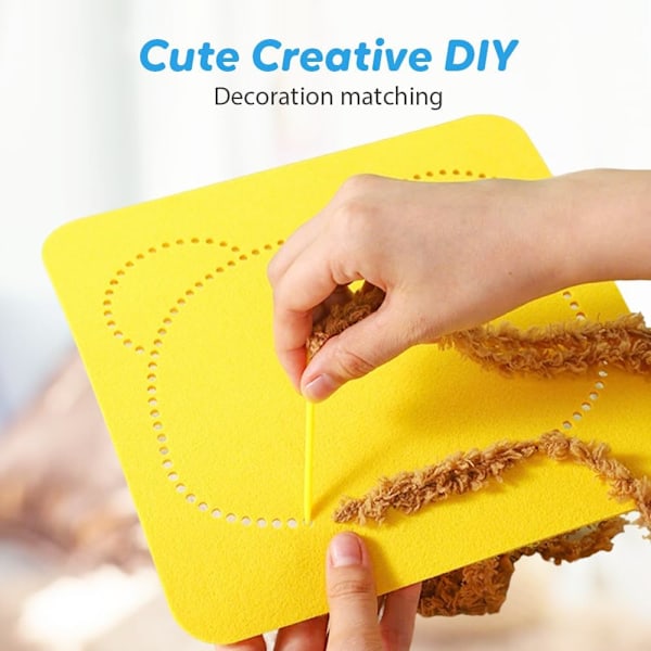 HOAIME DIY Broderi Docka Kit, 2025 Nytt DIY Broderi Docka Set för Barn, Sött Tecknat Djur Filt Sömnad Hantverk Kit DIY Konst (Kanin)