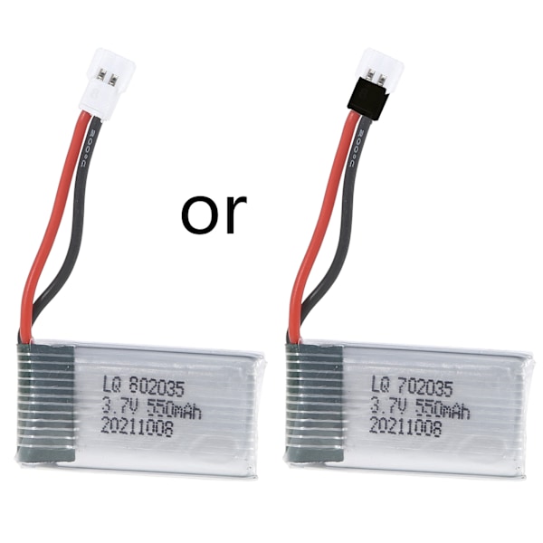 3.7V 550mAh 20C Lipo Batteri 802035/702035 Litiumbatteri för Hubsan X4 H107 H107L H107D MJXRC F47 DFD-F180 RC Drönare