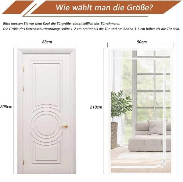 Reinforced Cat Door - Durable, Breathable, and Insect-Repellent Mesh, Scratch-Resistant and Pet-Safe