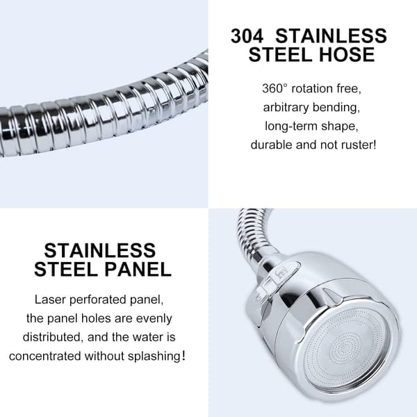 Sink Accessories Detachable Faucet 360° Rotatable Faucet Spray Head Replacement Water-Saving Faucet Extender