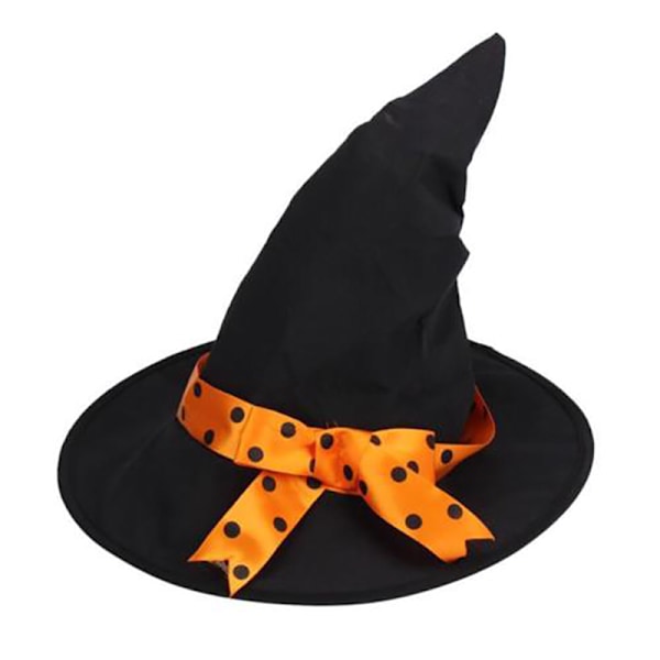 Lasten tyttöjen noitamekko hattu Halloween-asu naamiaiskosketusjuhla koriste oranssi orange 150cm