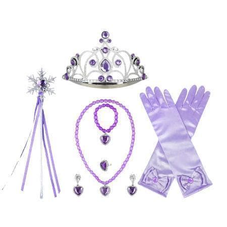 Prinsesse Rapunzel-kjole Tangled-kostyme + 7 ekstra tilbehør 150 cm 150 cm one size
