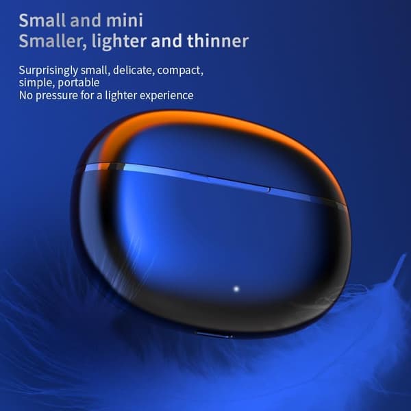 Trådløse Bluetooth-hodetelefoner Stereo Touch-kontroll In-Ear-ørepropper med silikonørepropper Svart