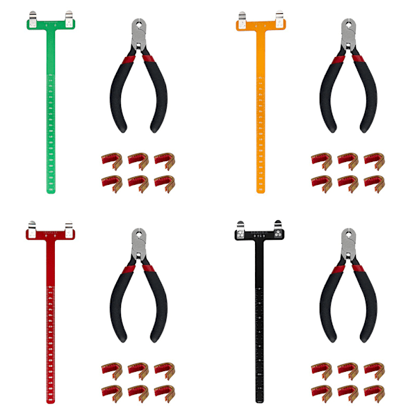 Bågsträng Nockpunkts Tång för T-Formad Bågkvadrat Linjal Nockspänne Tång Bågskytte Nocktång Recurve Båge K Red 0.16