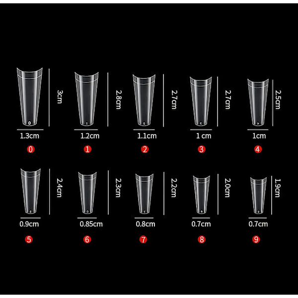 Lange Løse Neglespidser til Perfekte Drømmenegle Transparent