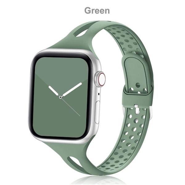 Vihreä ranneke Apple Watch SE 6 5 4 3 2 -kelloon green 42/44mm