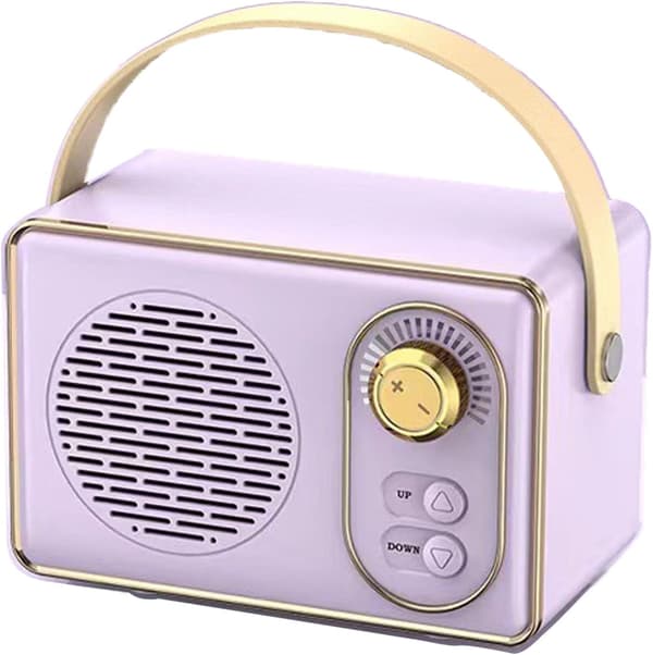 Premium Retro Bluetooth-kaiutin erittäin pitkällä akunkestolla, violetti