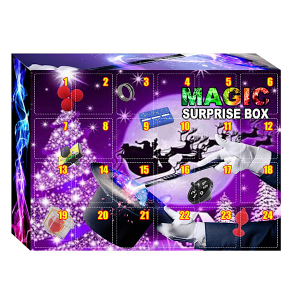 Julemagi Sæt til Børn - Blind Box med Tricks - Fantastiske Magiske Tricks Rekvisitter til Børn - Magisk Legetøj Egnet til Alder 6