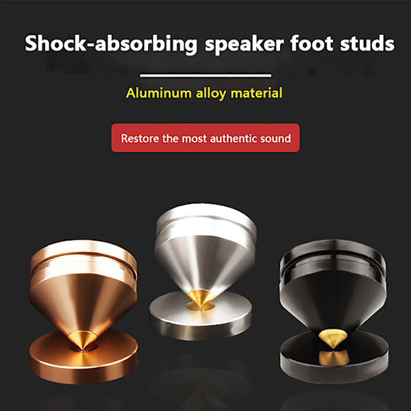 1 Sæt Højttaler Højttaler Spikes Stativ Fødder Absorberende Stiftspids Rose Gold