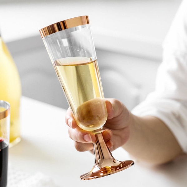 6st/ set 150ml Vinglas Snygg Stötsäker plast Praktiskt halkskyddande champagneglas för fest Jikaix