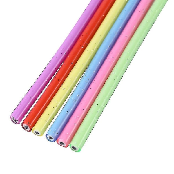 60 delar böjbar penna Flexibel böjlig mjuk penna med suddgummi, färgglad