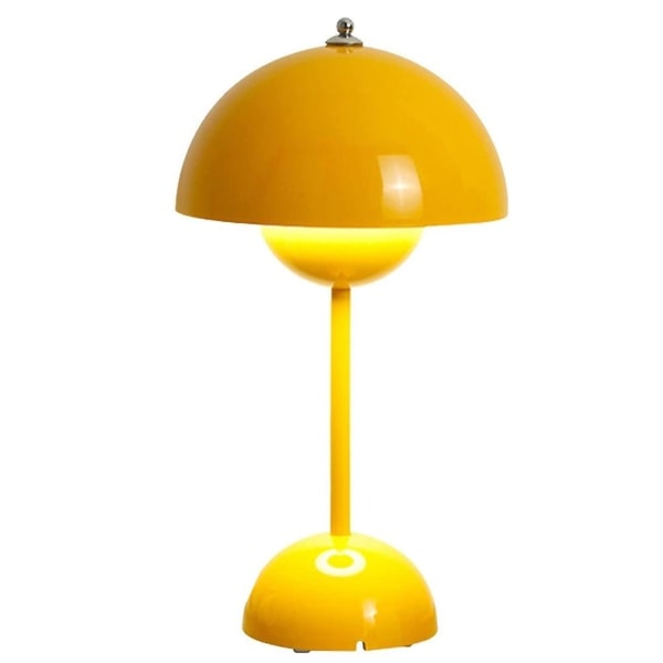 Nordisk bordlampe, LED bordlampe for øyehelse, bærbar for skolebruk - Gul Yellow