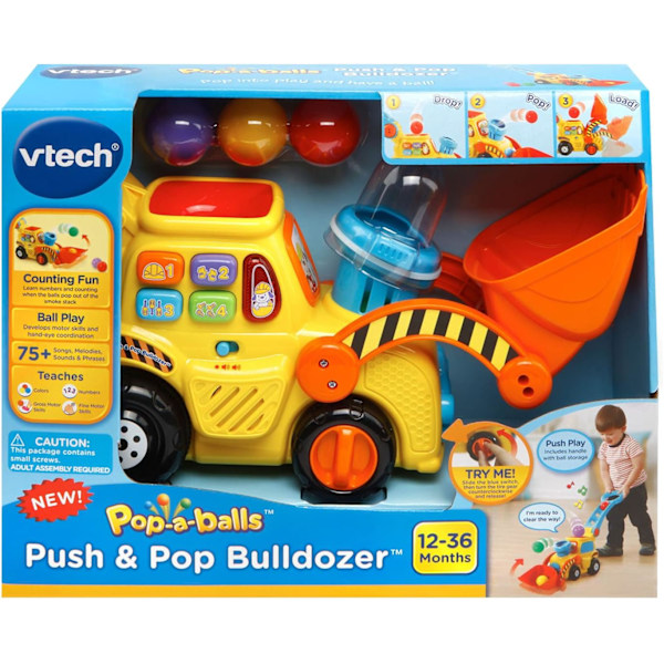 Tryck & Pop Bulldozer, Gul