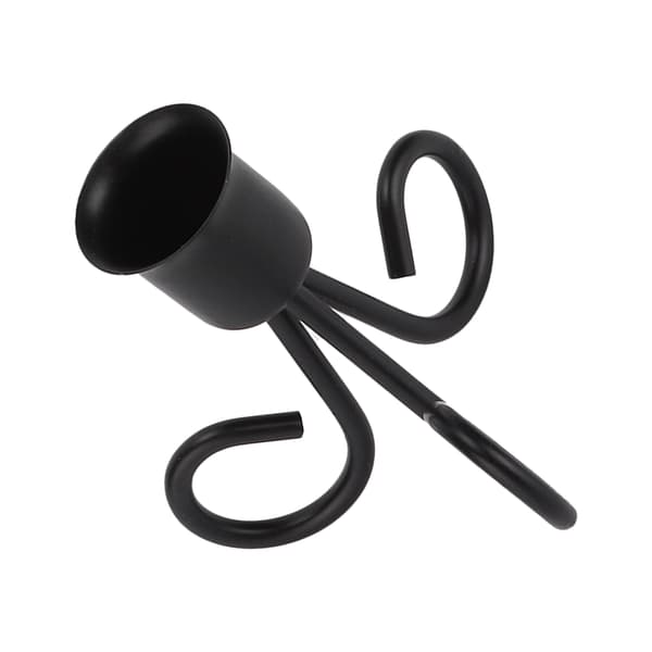 Nordic Retro Geometric Iron Candlestick Aromatherapy Candle Holder Black Home Decor