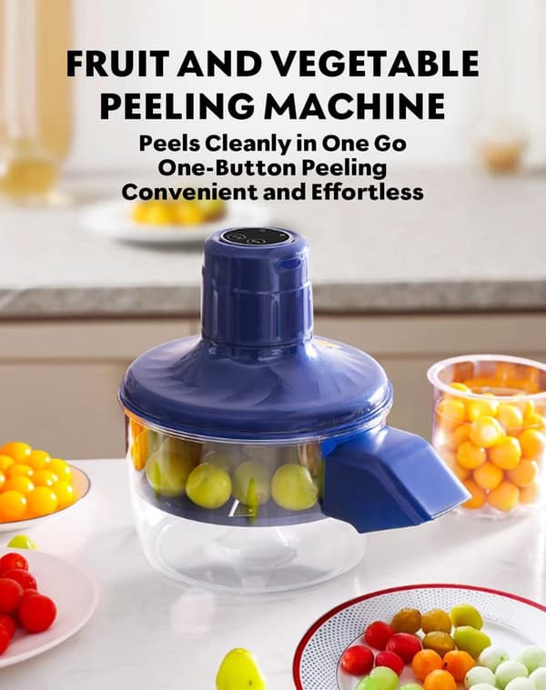 Electric Vegetable Peeler - USB Rechargeable 3-in-1 Kitchen Tool | Mini Peeler for Fruits & Vegetables | Fast & Easy Cooking