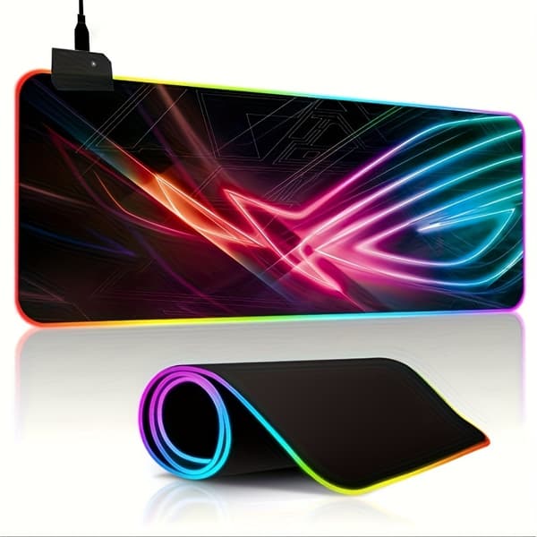 Gaming LED Lysende Musemåtte, RGB Tastaturmåtte, Skridsikker Musemåtte, Computertilbehør 300*800*4mm