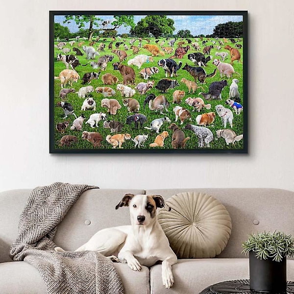 1000-palan palapelin, 101 Pooping Puppies Puzzle, Koirat Poop Puzzle, Hauska Loma Advent Lahja Halloween Lahja Koiran Poop Puzzle
