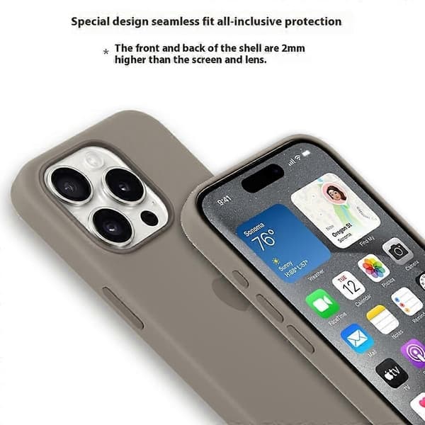 Compatible with iPhone 15 Pro Case MagSafe Liquid Silicone Back Cover [Induction Popover]-Perfect Black_MGF Black