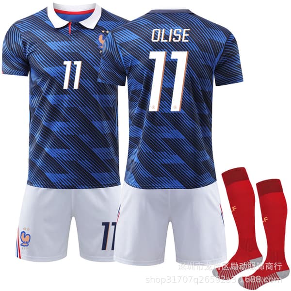 Mbappe 10 Osimhen 9 jalkapallopaita kotipeliasu No size, with socks + protective #18