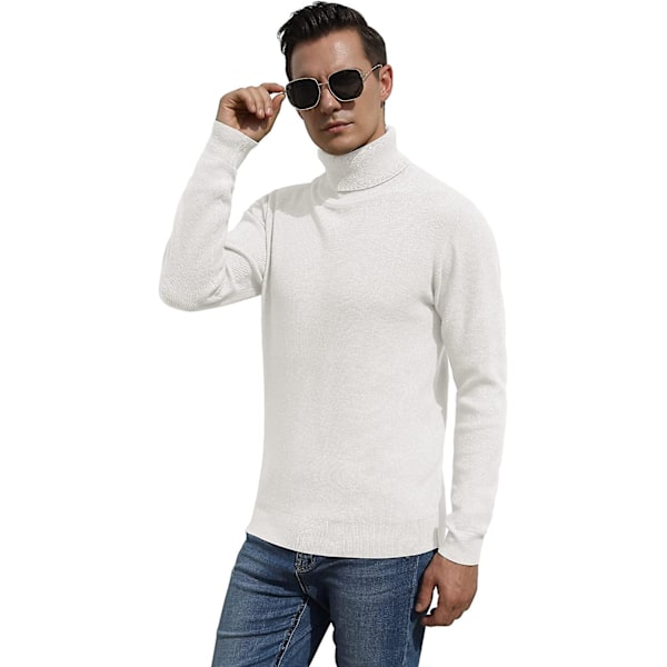 Herrtröja Polokrage Vinter Varm Ullstickad Pullover Långärmad