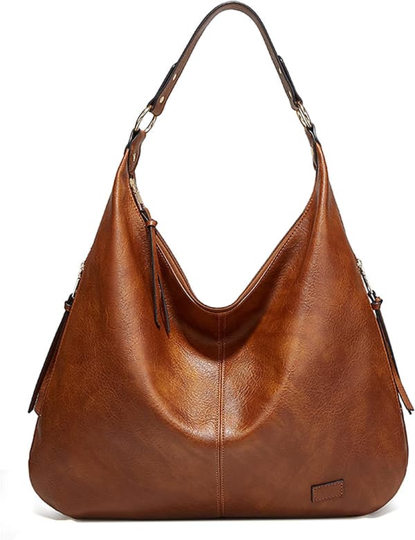 Dame Skuldertaske Stor Kapacitet Tote Shopper Håndtaske Brun